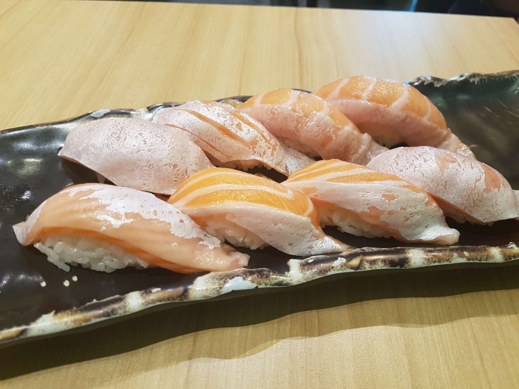 fatty salmon sushi
