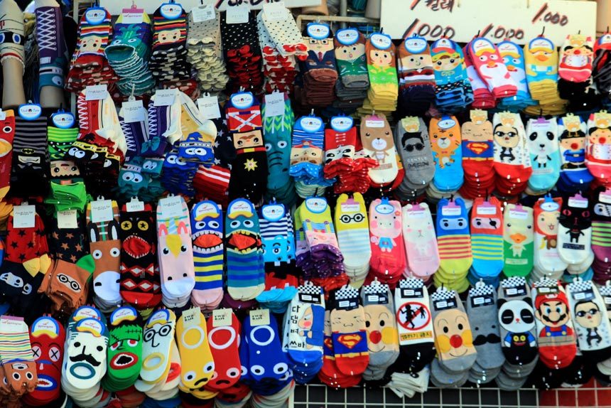 seoul character socks