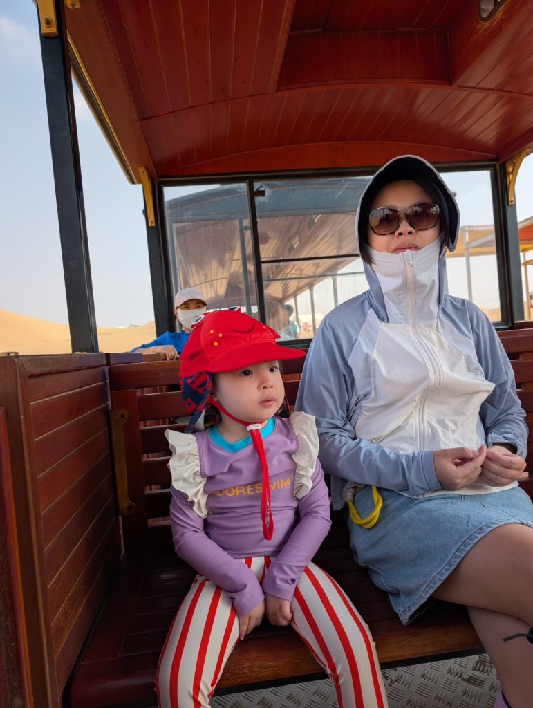 Exploring Xiangshawan: The Disney of the Desert 19 xiangshawan commuting in train