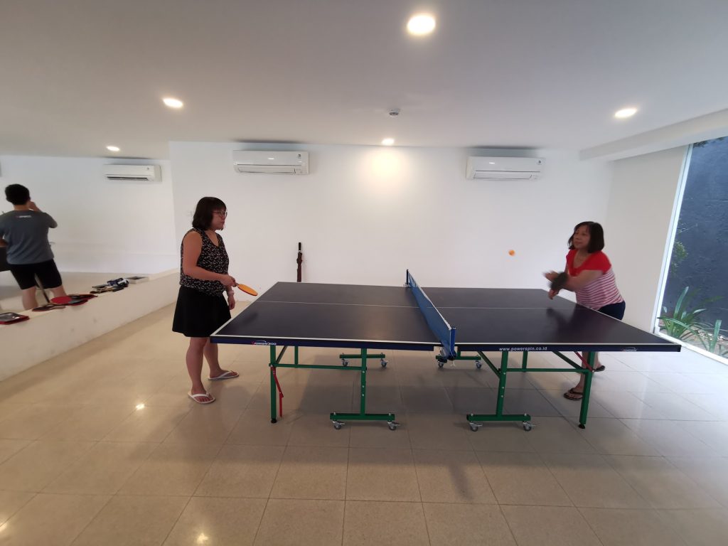 The Residence Bintan Review – Luxury Beachfront Villa Stay 15 table tennis games between mum and sis