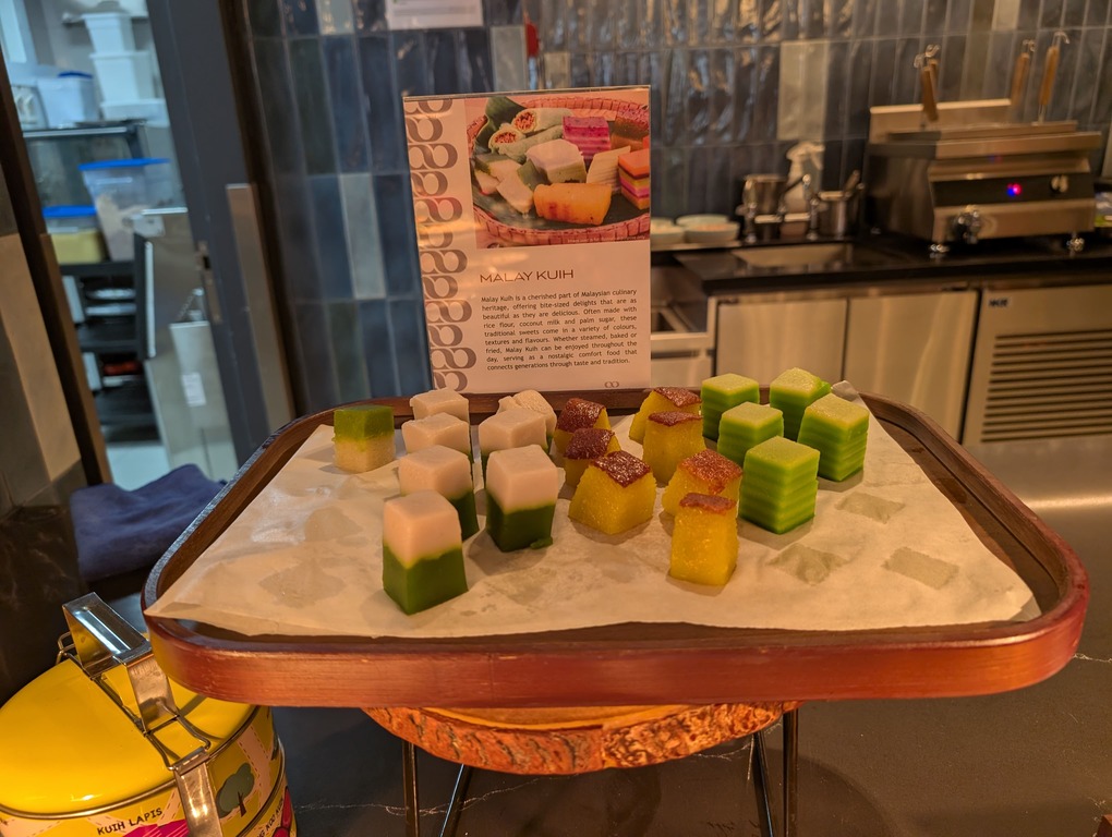Marriott Executive Apartments Kuala Lumpur Review: Our 2-Night Family Stay 22 Assorted Malay kuih in vibrant colours displayed at the breakfast buffet of Marriott Executive Apartments Kuala Lumpur.