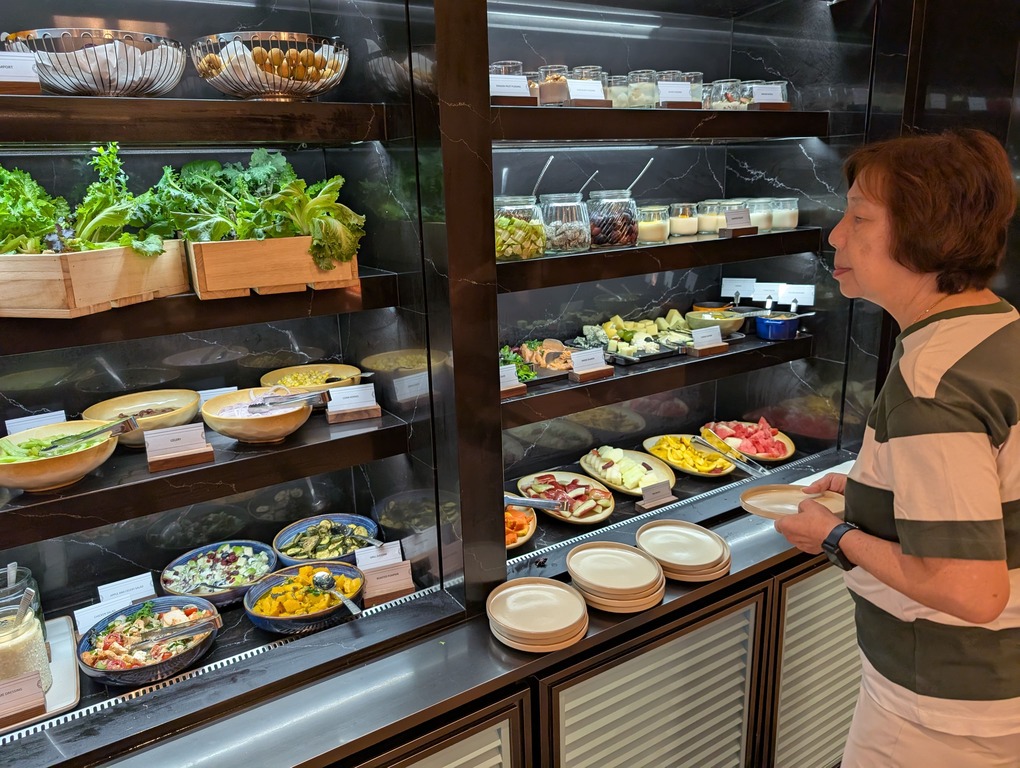 Marriott Executive Apartments Kuala Lumpur Review: Our 2-Night Family Stay 26 Cold salad bar with fresh greens, cheese, yogurt, fruits, and cold cuts at Marriott Executive Apartments Kuala Lumpur.