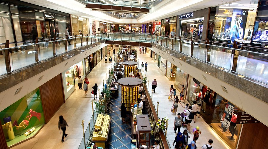 Interior of The Gardens Mall in Kuala Lumpur featuring upscale boutiques and modern architecture