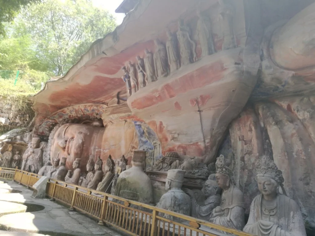 Dazu Rock Carvings Chongqing: Complete Guide to the UNESCO Buddhist Site 9 Reclining Buddha statue at Baodingshan Dazu Rock Carvings in Chongqing.