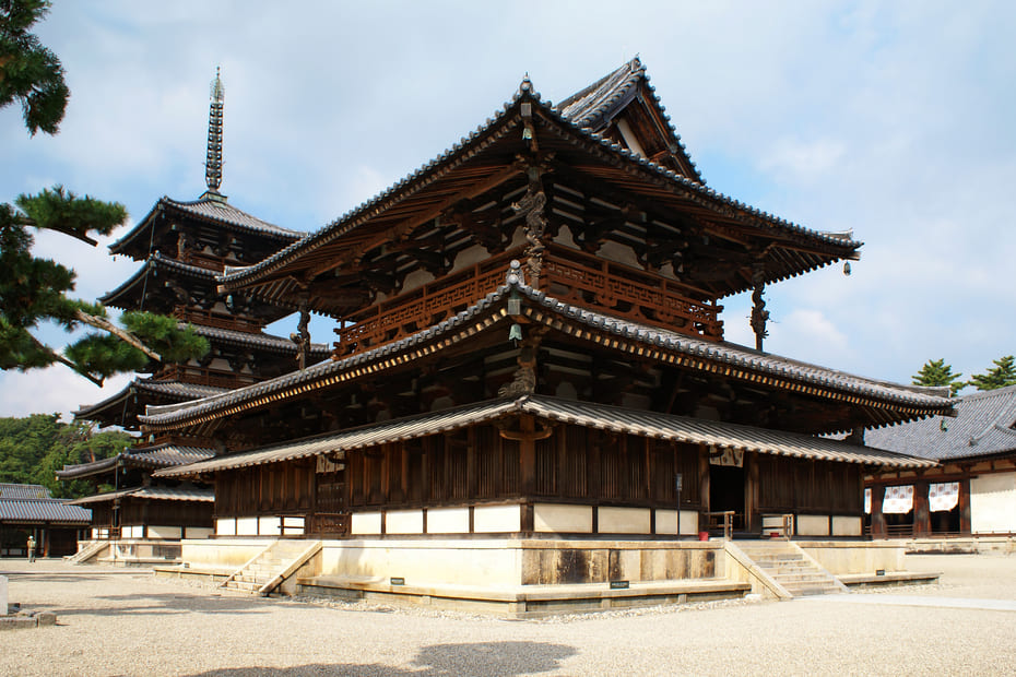 Best Japanese Temples to Visit: Top 6 Must-See Temples in Japan 10 Horyu-ji Temple in Nara featuring ancient wooden halls and a traditional five-story pagoda under a clear sky