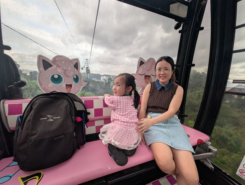 Mount Faber Cable Car Review (Pokémon Theme) 5 Singapore Cable Cars suspended above Mount Faber greenery