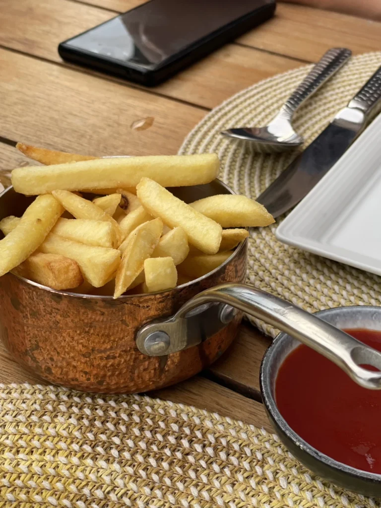 sala rattanakosin eatery and bar Review: Riverside Dining in Bangkok 13 French fries served in copper pot at sala rattanakosin eatery and bar Bangkok