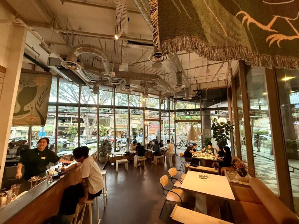 interior view of Yeast Side with open seating and natural light