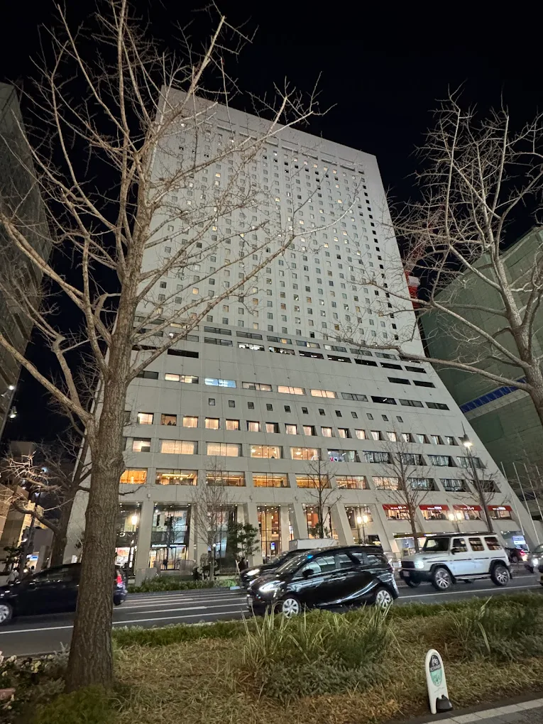 Hotel Nikko Osaka exterior at night near Shinsaibashi shopping street in Osaka Japan
