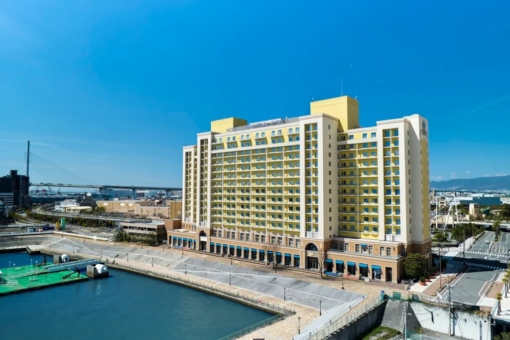 Hotel Universal Port Osaka waterfront view near Universal Studios Japan with modern family-friendly rooms