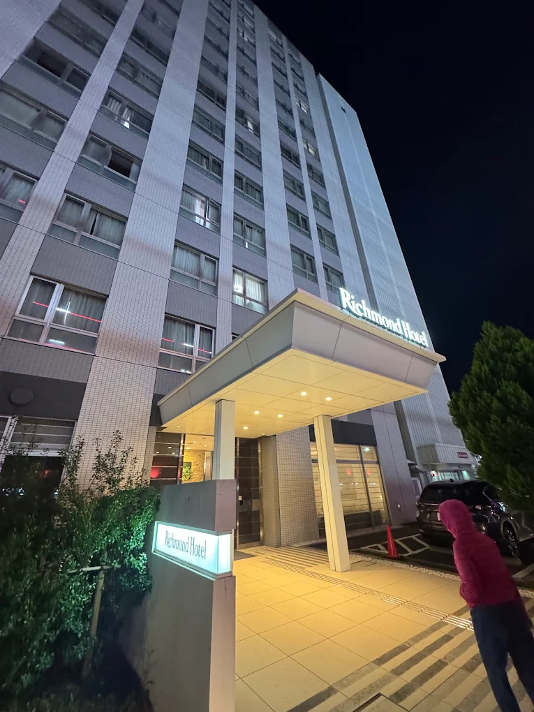 Richmond Hotel Namba Daikokucho exterior at night near Namba area in Osaka Japan