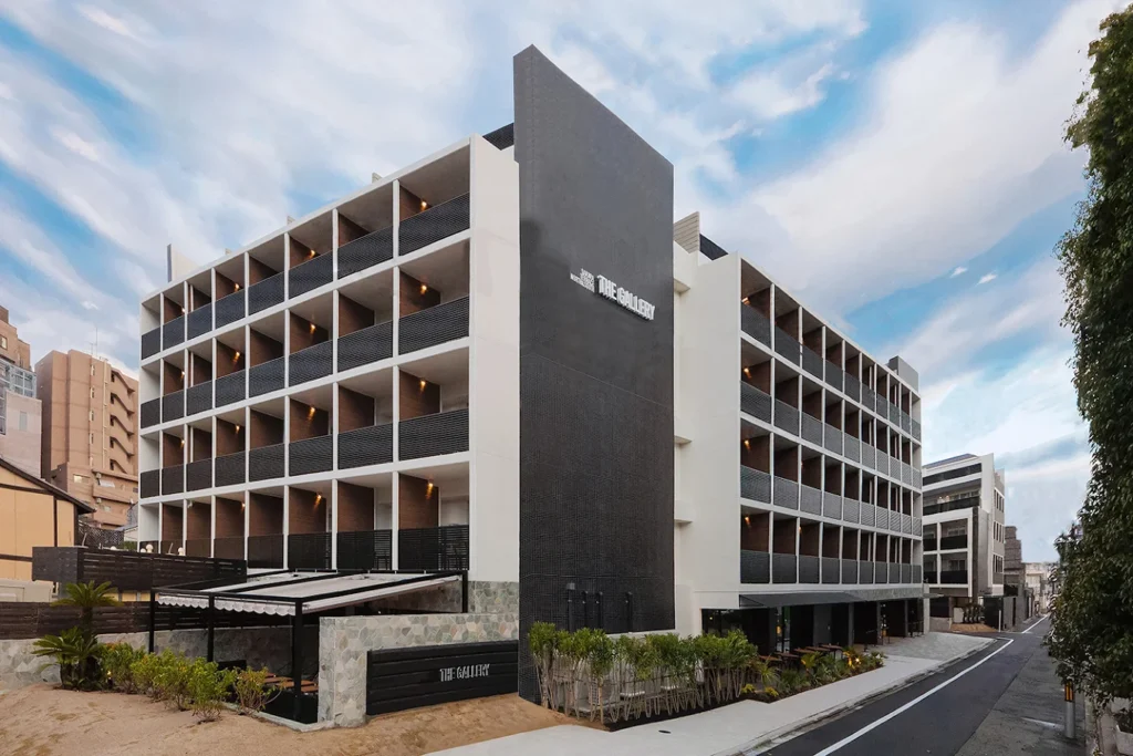 10 Best Muslim-Friendly Hotels (Halal) In Kyoto 7 Sakura Terrace The Gallery Kyoto modern exterior with balconies and minimalist design near Kyoto Station