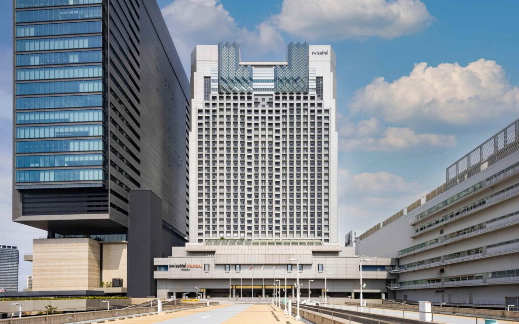 Swissôtel Nankai Osaka exterior building above Namba Station in Osaka Japan