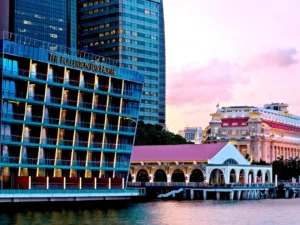 The Fullerton Bay Hotel Singapore overlooking the Marina Bay waterfront