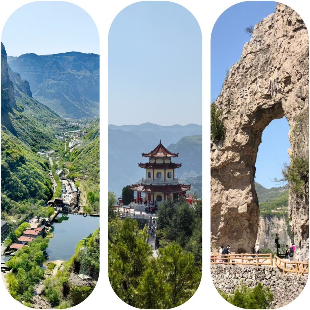 Baquan Gorge Travel Guide: How to Visit Shanxi’s Hidden Canyon Gem 5 Baquan Gorge canyon view with river winding through Taihang Mountains Shanxi China