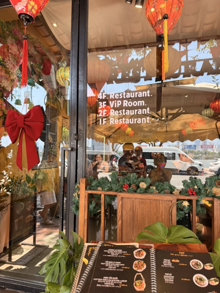 Bếp Lụa Vietnamese Restaurant Review (Da Nang): Worth Skipping Michelin Queues For? 5 Bếp Lụa Vietnamese restaurant entrance with lantern decorations in Da Nang