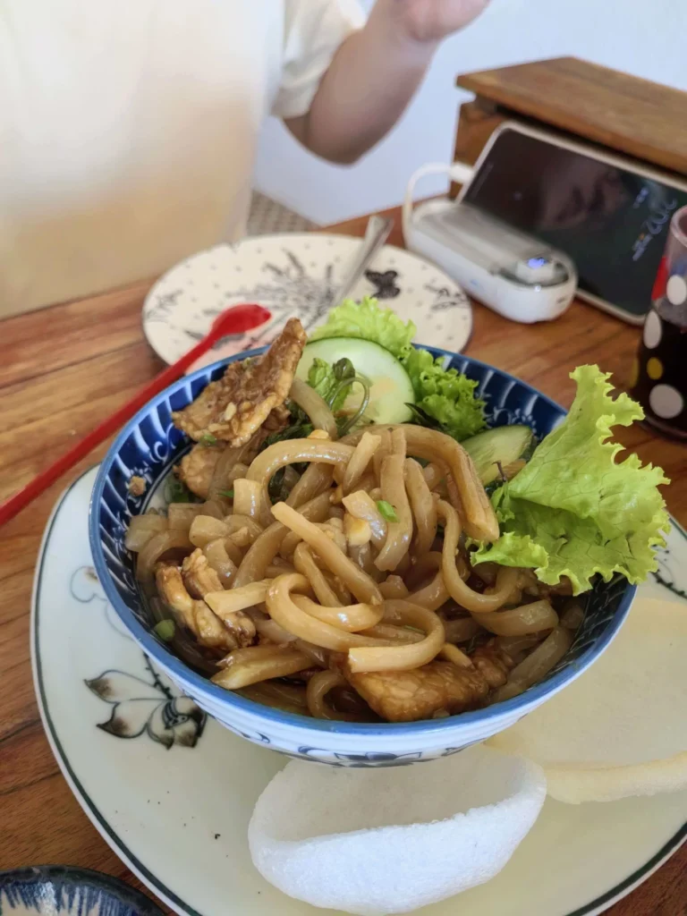 Mate Restaurant and Coffee Hoi An Review: Hidden Café Worth Visiting 9 Cao lau noodles with pork and herbs at Mate Restaurant and Coffee Hoi An