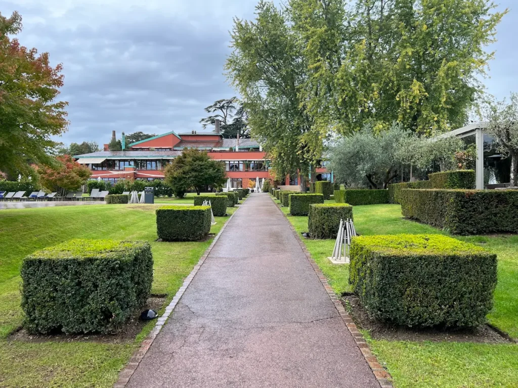 La Réserve Genève Hotel & Spa surrounded by landscaped gardens in Geneva Switzerland