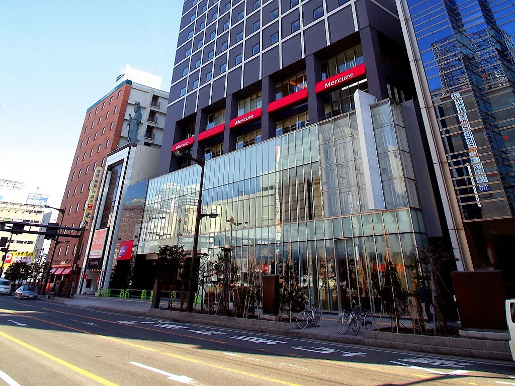 Exterior view of Mercure Sapporo hotel in the vibrant Susukino district of Sapporo, Japan