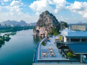 SYYF Li River Landscape Courtyard Hotel overlooking the Li River in Guilin