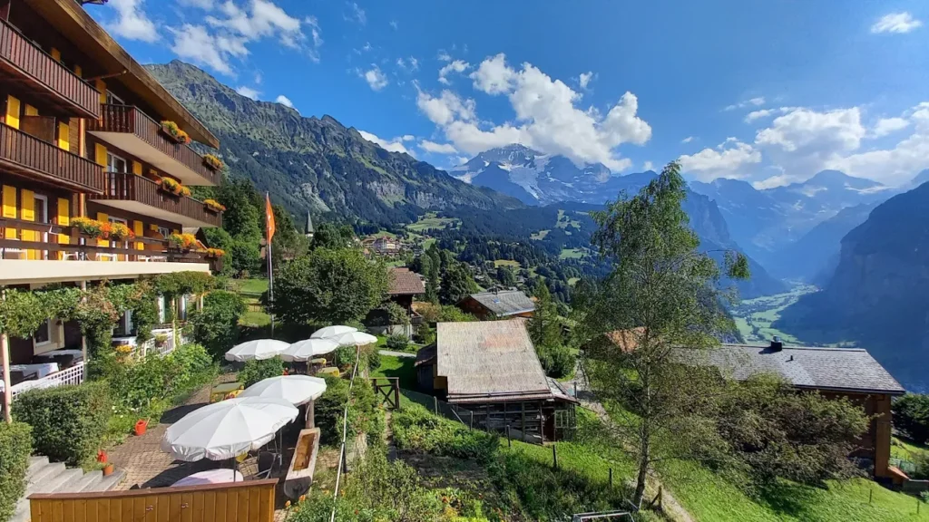 10 Best Hotels Near Jungfraujoch Railway (Top of Europe) 9 Hotel Bellevue Wengen overlooking the Lauterbrunnen Valley, a scenic hotel near the Jungfrau Railway in Switzerland