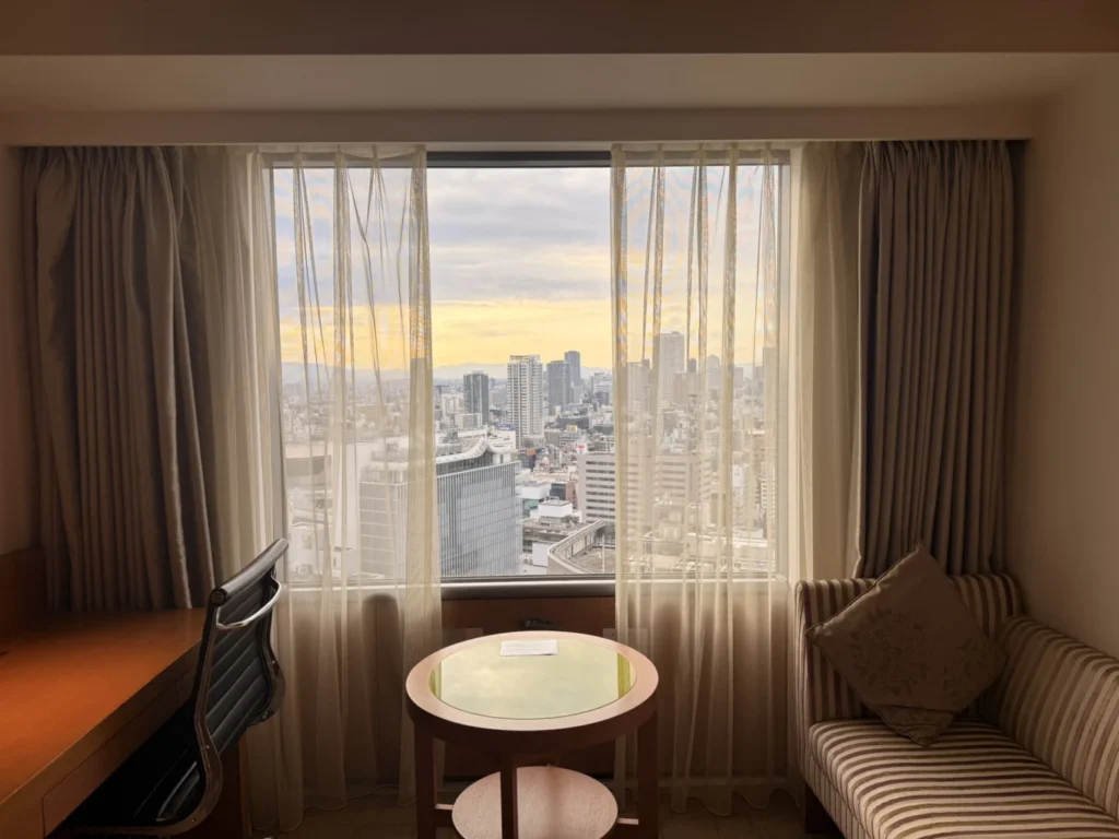 City view from Swiss Advantage Room at Swissôtel Nankai Osaka