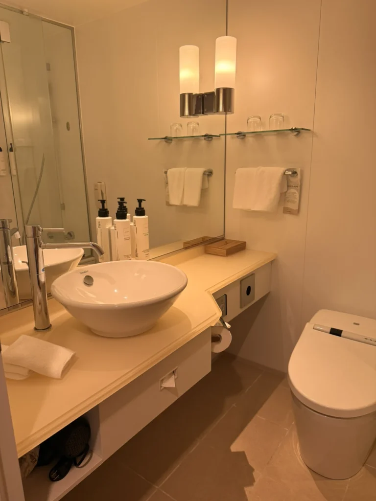 Modern bathroom in Swiss Advantage Room at Swissôtel Nankai Osaka
