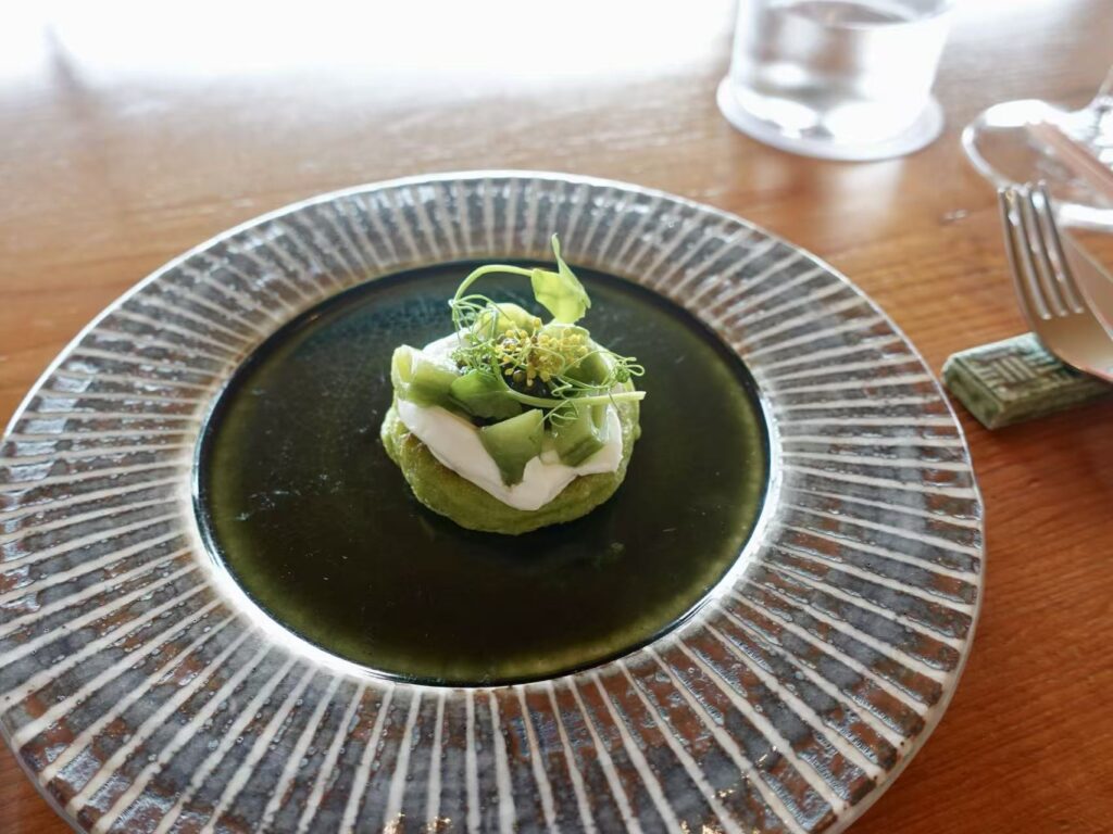 The Best Sunset View in Kyoto? Yasaka at Park Hyatt Kyoto Review 11 Crystal caviar with green peas and fromage frais amuse bouche at Yasaka Restaurant