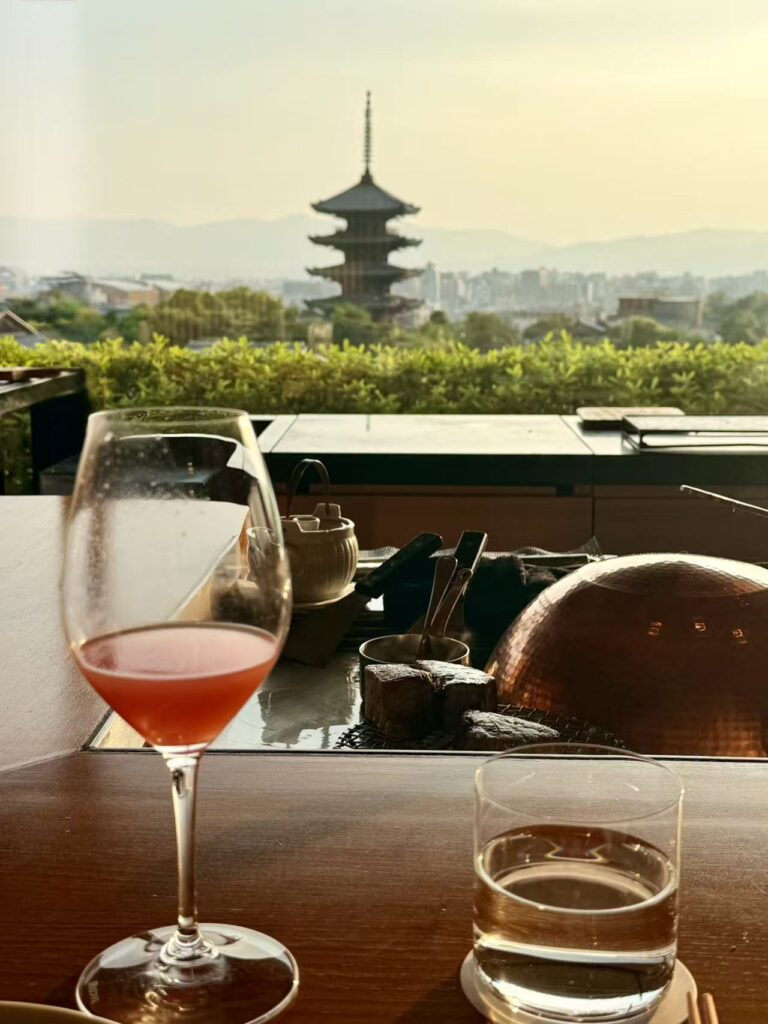 The Best Sunset View in Kyoto? Yasaka at Park Hyatt Kyoto Review 8 Drink overlooking Yasaka Pagoda at Park Hyatt Kyoto