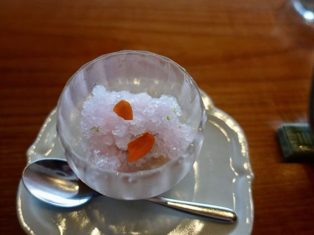 The Best Sunset View in Kyoto? Yasaka at Park Hyatt Kyoto Review 18 Seasonal palate cleanser served during the Yasaka tasting menu