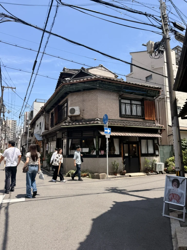 Nakazakicho Osaka City Walk: Exploring Osaka's Retro Neighbourhood 7 Traditional Japanese house on a street corner in Nakazakicho Osaka