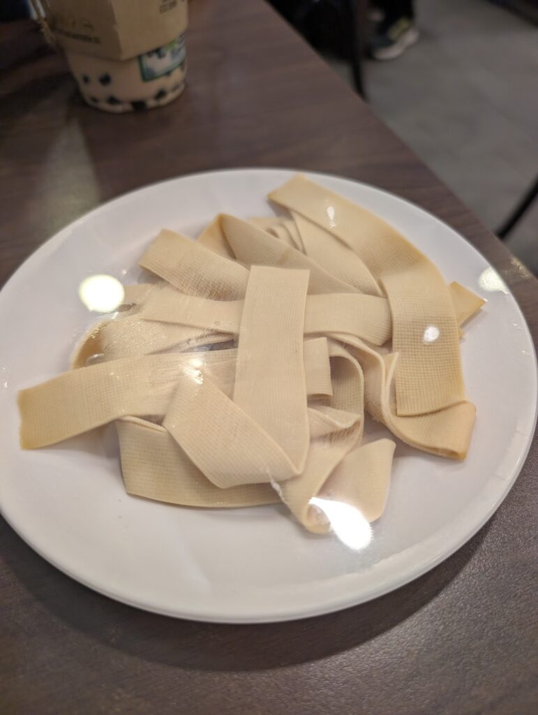 Beancurd skin side dish for Chicken Hotpot at Compass One